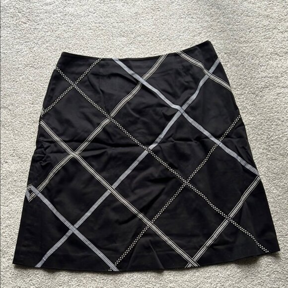 Talbots Black and‎ Gray A-Line Mini Skirt - Picture 1 of 4